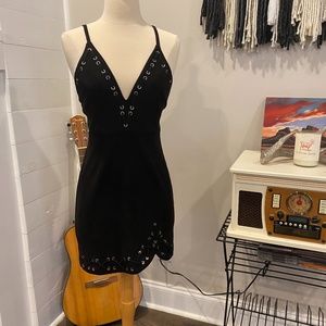 Black Suede Mini Dress